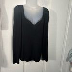Halogen  Black Ribbed Long Sleeve Sweater Size XL NWT Photo 1