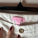 Lilly Pulitzer Kelly White Textured Ankle Length Skinny Pant Resortwear Size 8 Photo 3