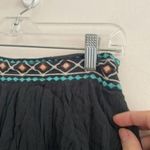 ✅Coco + Jaimeson grey boho ultra short tassel hem stretch shorts embroidered Blue Size L Photo 1