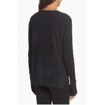 Barefoot Dreams CozyChic Lite Raglan Pullover Sweater M Style 914 Gray Pocket Photo 6