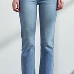 Muse Looks Distressed Mid Rise Slim Flared Classic Fit Mom light wash Jeans Blue Size undefined Photo 1