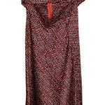 Petal & Pup Women's Printed Burnt Orange Satin Cutout Midi Dress Size 4 Photo 0