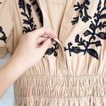 Anthropologie  • The Somerset Maxi Dress: Embroidered Edition tan black floral Photo 6