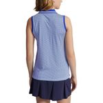 NEW Ralph Lauren RLX Airflow Sleeveless Golf Polo Women’s XS Blue Geo Photo 1