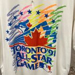 Vintage 90s MLB Toronto Canada 1991 All Stars Baseball Game Tee XL Colorful White Photo 2