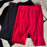 Pretty Little Thing  Black and Red Active Bike Shorts 2 pair Size 4 Small Photo 0