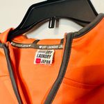DLJ Sportswear Fluorescent Orange Zip Up Hooded Two Pocket Track Jacket Size L Size L Photo 10