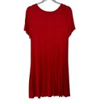 ILIAD USA Red Short Sleeve Flowing Midi Dress Large Photo 1