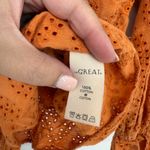 The Great Eyelet Ruffle Flutter Top Womens 3 Rust Orange Cotton Keyhole Back Size undefined Photo 4