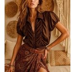 Ashley Stewart Y2K Brown Silk Bomber Top Romantic Fall Soft Grunge Layering 18 Photo 0