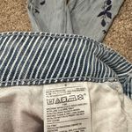 Old Navy  Striped Blue Jeans with Floral Design size 6 Photo 6
