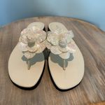 New York Transit  white floral sparkly sandals size 8 Photo 2