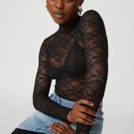 Out From Under Luna Sheer Lace Mock Neck Top Photo 0