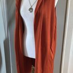 Cyrus  Orange Sleeveless Hooded Vest Photo 0