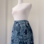 Laura Scott Vintage ‘90s Blue & Black Floral Print Midi Skirt Photo 3
