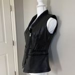 DASH by Kardashian Woman’s Leather Moto Vest Jacket Size XS Black Y2K Biker Photo 1