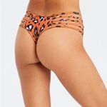 Fabletics  Strappy Bikini Bottom Orange‎ Black Animal Print Size XXL Photo 1
