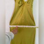 House Of CB HOUSE OF‎ CB 'Salma' Chartreuse Satin Slip Dress green /Size XS NWOT Photo 15