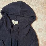 ••Blue Knit Sweater With Plaid Elbow Pads & Hoodie Size M Photo 2