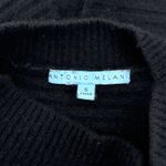 Antonio Melani Black 100% Cashmere Mock Neck Split Back Sweater Women's Small Photo 5
