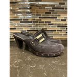 Stuart Weitzman  Double Agent Brown Suede Open Back Slides Heel‎ Platform Shoes 8 Photo 3