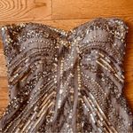 Arden B NWT . Sequined Strapless Dress Pewter Sz XS Photo 5