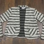 Velvet by Spencer Graham Black/White Striped Knit Blazer Size undefined Photo 0