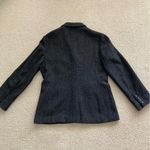 Ralph Lauren Lauren  Dark Grey 100% Lamb’s Wool Blazer Size 12 Petite Coat EUC Photo 7