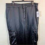 Sanctuary Eve Satin Cargo Pants Womens Size 31 Black NWT Photo 3