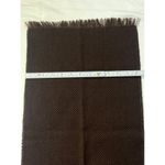 Womens Chocolate Brown Fringed Wool Blend 49in Scarf SKU 7142 Photo 2
