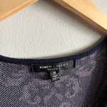 Romeo + Juliet Couture Lavender Navy Baroque Knit Skater Dress Size M Photo 3