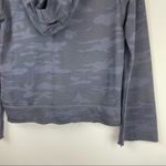 Sanctuary Blue Camo Lace Up Pullover Hoodie Sz Medium Wide Sleeves Raw Hem Photo 14