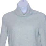 Banana Republic Aire Wool Alpaca Turtleneck Sweater Blue Green Cream M Photo 3