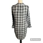 Madewell  | Women's 100% Cotton Black White Plaid Latitude Shirt Dress Sz S Photo 3