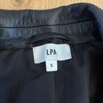 LPA  Leather Jacket Tie Waist Size S Black Photo 1
