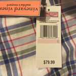 Vineyard Vines NWT  Blue and Red Plaid Button-Down Shirt Photo 3