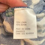 Christian Serrano linen palazzo pants with pockets, size Large Blue Photo 5