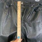 Divided  H&M Faux Leather Pants Women’s Size 6 Black Straight Leg Vegan Trousers Photo 6