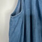 Loft  Chambray Denim Drop Waist Popover Cotton Blend Tank Dress Size Medium Photo 4