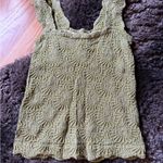 Free People  Olive Textured Tank Top Photo 0
