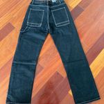 Boutique NWT Black Contrast-Stitched Jeans Photo 2