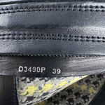 Geox  Fecility Leather Boots Women Size US 8 EU 39 Black Side Zip Block Heel‎ Photo 11