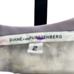 Diane Von Furstenberg  Women’s 2 Laci River Batik Sequin Tank Hi Low Purple White Photo 2