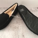 Black Moccasin Slippers, Size 10 Photo 3