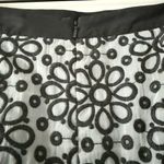Halogen Pencil Skirt in Black & Gray Embroidered Floral Pattern Size 10 Photo 2