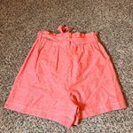 Draper James  RSVP Womens Pink Linen Blend Paper Bag Waist Shorts‎ Photo 6