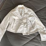 Francesca's  White Jacket Faux Leather Photo 0