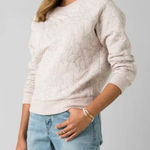 prAna  Carin Floral Pink Quilted Pullover Sweatshirt Sz S Photo 0