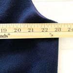 VTG Sag Harbor Navy Blue Wool Jumper Dress Duster Vest Sleeveless No Sz Tag Photo 4