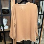 Aerie  oversized pullover slouchy raw hem beige tan sienna sweatshirt terry crew Photo 1